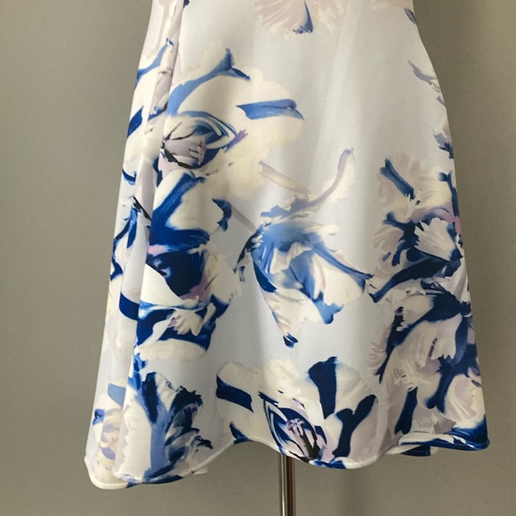 DKNY floral print scuba Hi-Low Dress NWOT - Picture 5 of 7